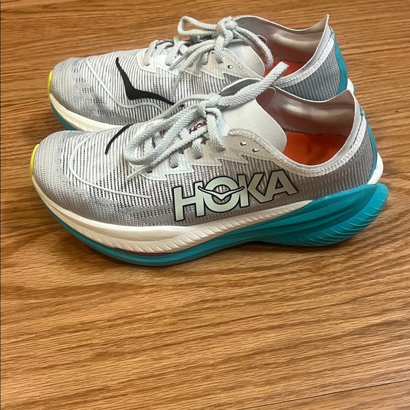 Hoka Shoes - Hoka Gray and Teal Athletic Shoes